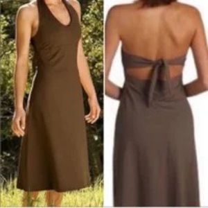 Patagonia Morning Glory Halter Dress Brown S